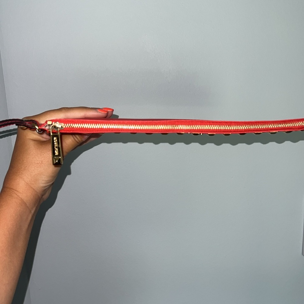 NWOT Michael Kors Red Studded Wristlet Clutch - Picture 12 of 14